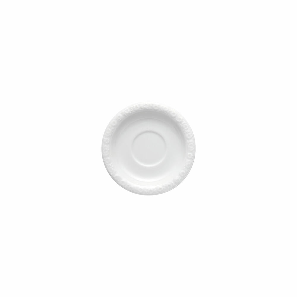 Rosenthal Espresso-Mokka-Untertasse Maria, Porzellan, Weiß, 11.9 cm, 10430-800001-14721