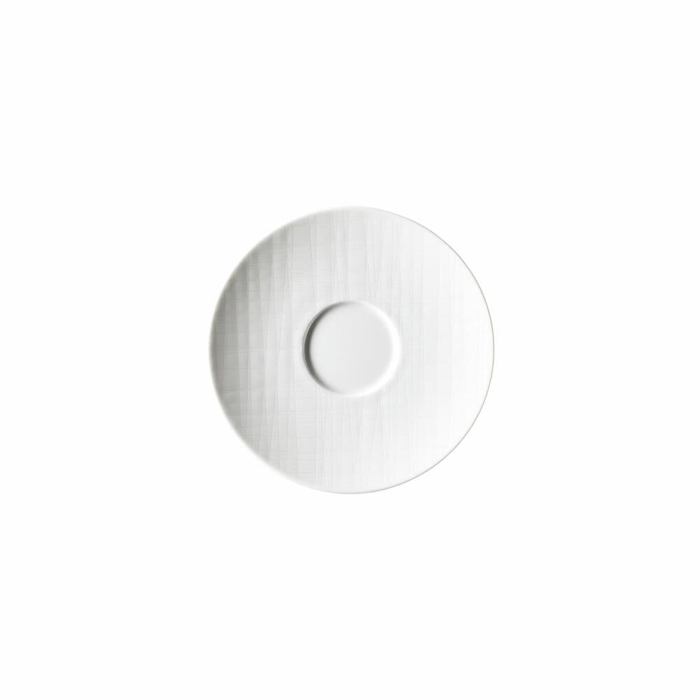 Rosenthal Kaffee-Untertasse Mesh, Porzellan, Weiß, 15.5 cm, 11770-800001-14741