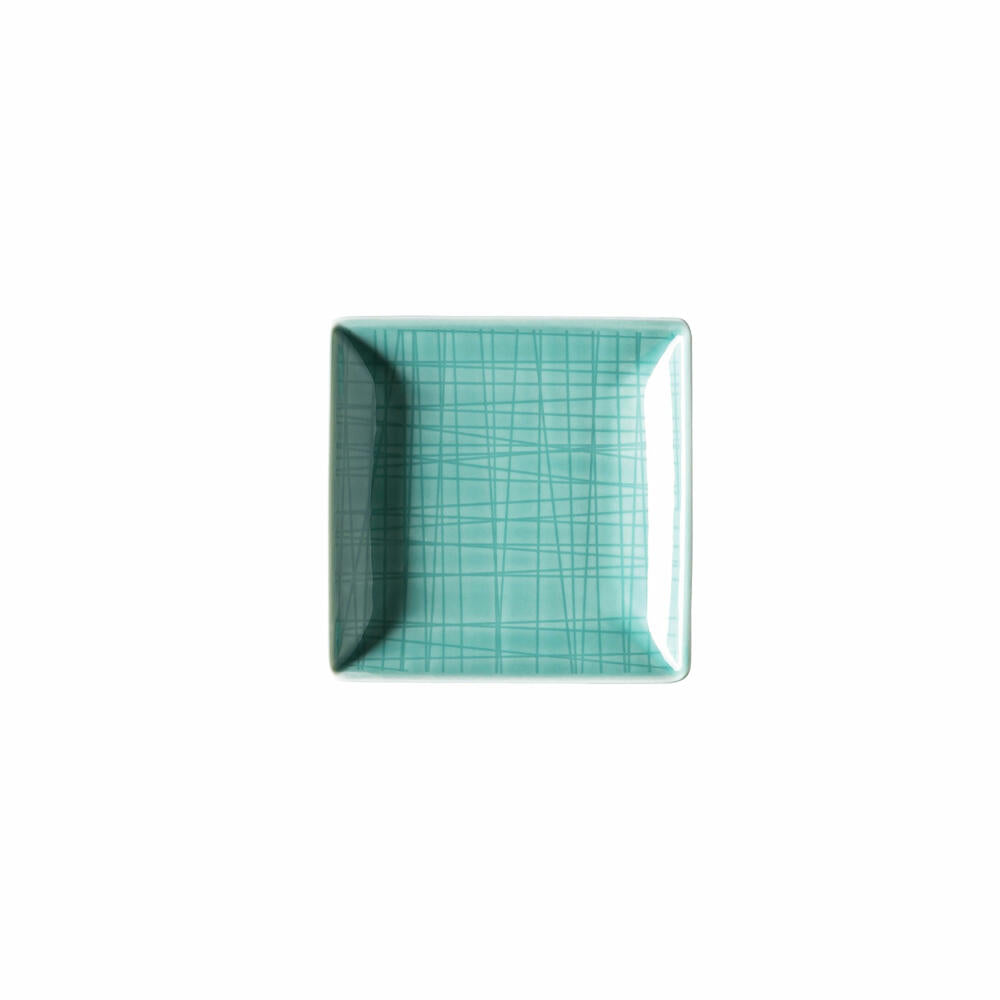 Rosenthal Schale Mesh Colours Aqua quadratisch, Porzellan, Blau, 10 cm, 11770-405152-15288