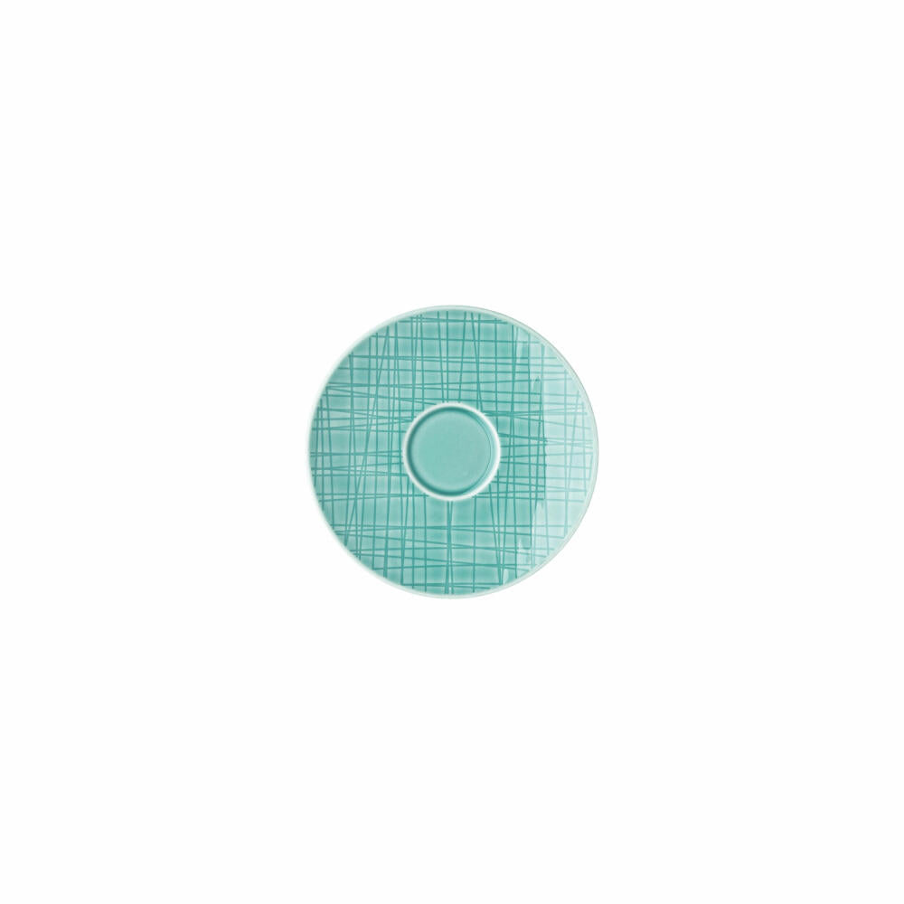 Rosenthal Espresso-Untertasse Mesh Colours Aqua, Porzellan, Blau, 12.2 cm, 11770-405152-14716