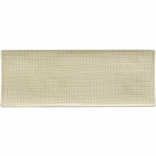 Rosenthal Platte Mesh Colours Cream flach, Porzellan, Beige, 34 x 13 cm, 11770-405153-12384