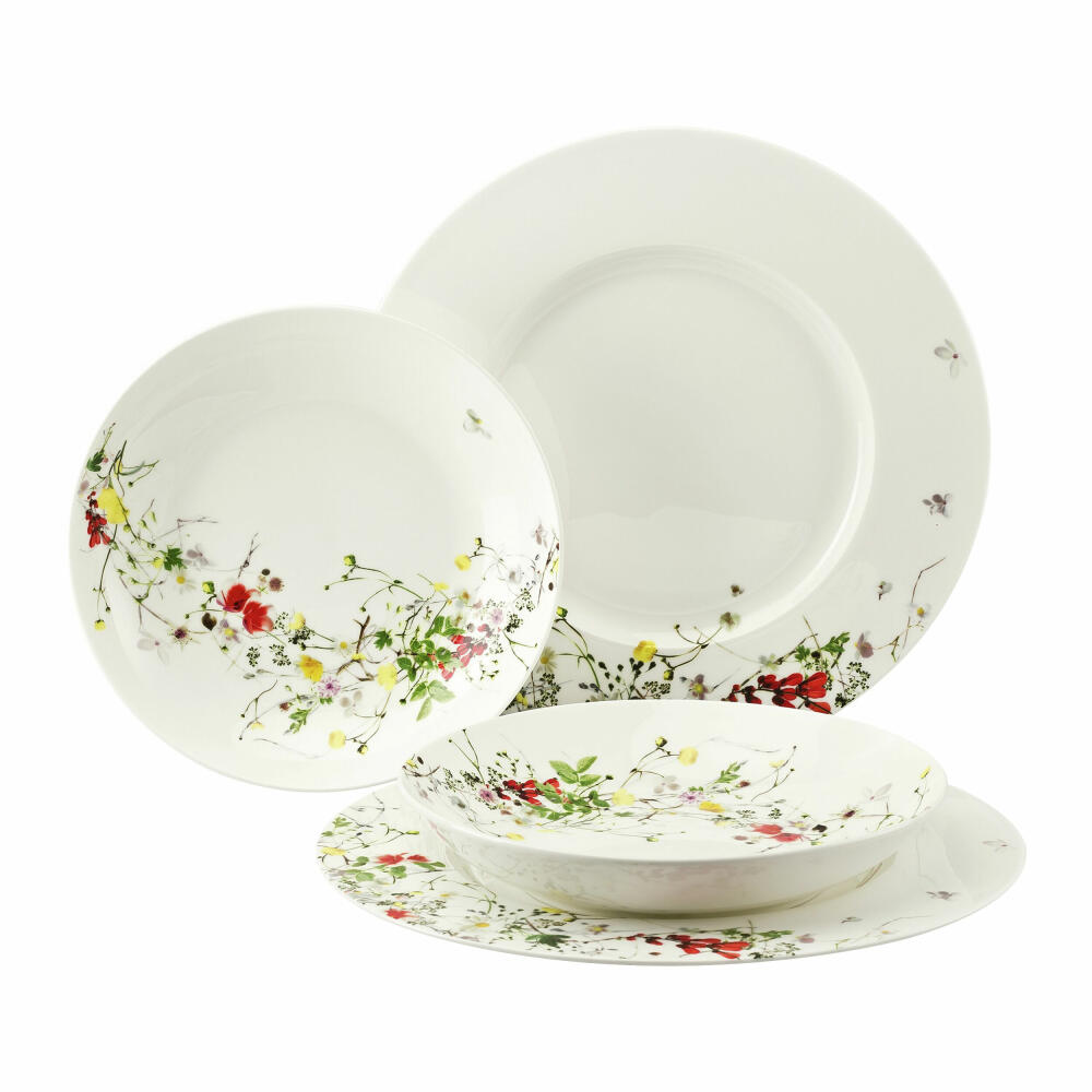 Rosenthal Geschirr-Set Brillance - Fleurs Sauvages 4-tlg., Bone China, Mehrfarbig, 10530-405101-28539