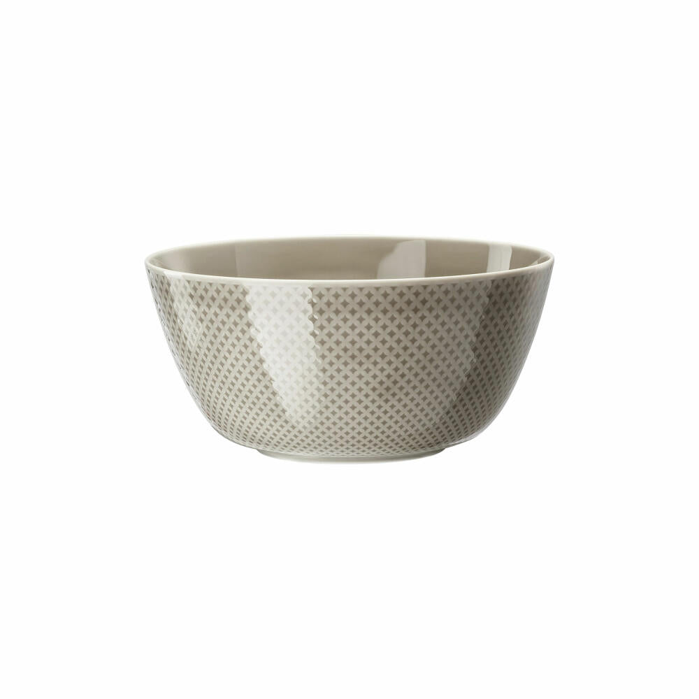 Rosenthal Schüssel Junto Pearl Grey, Porzellan, Grau, 22 cm, 10540-405201-13322