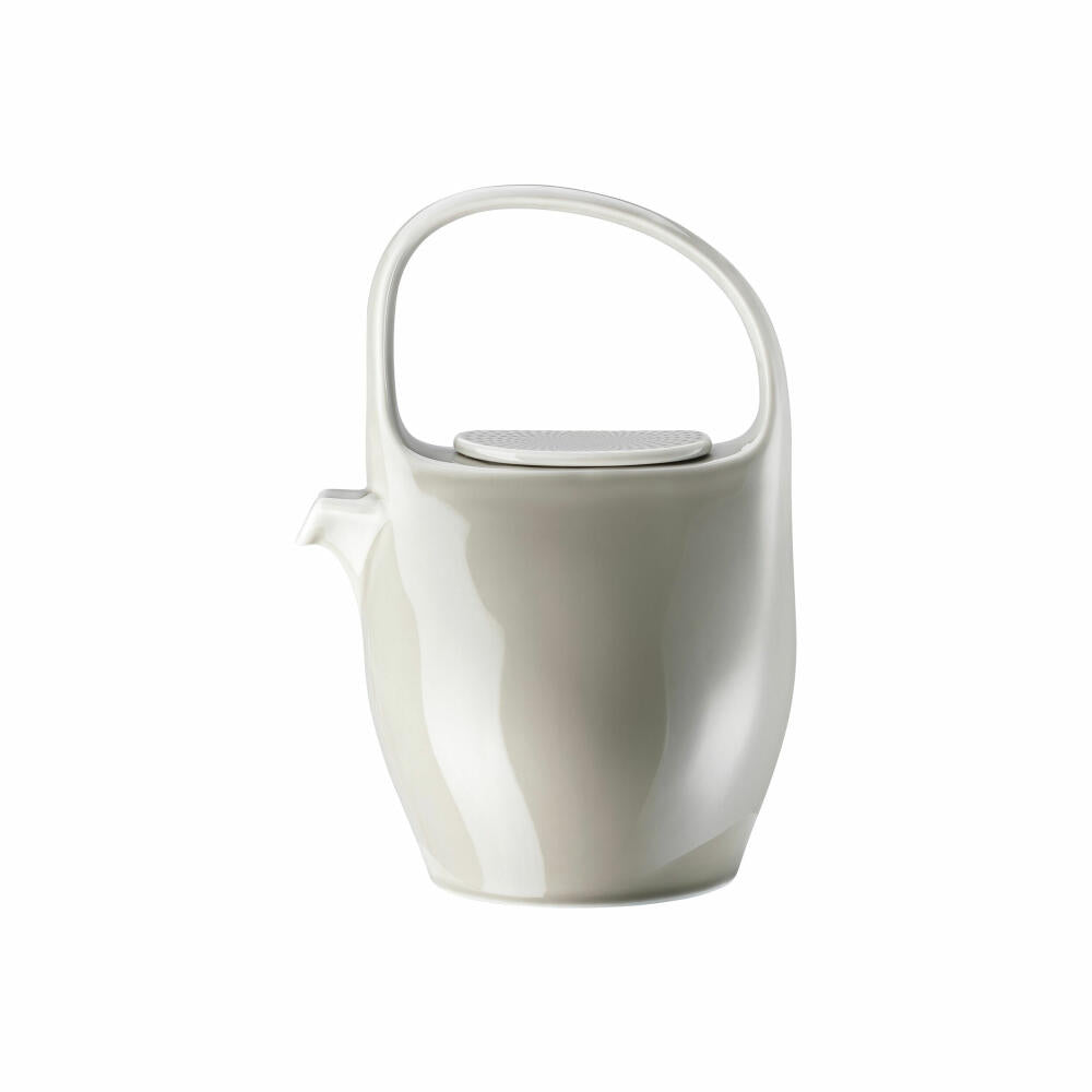 Rosenthal Teekanne Junto Pearl Grey für 6 Personen, Porzellan, Grau, 1.3 L, 10540-405201-14230