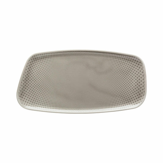 Rosenthal Servierplatte Junto Pearl Grey, Porzellan, Grau, 30 x 15 cm, 10540-405201-12437