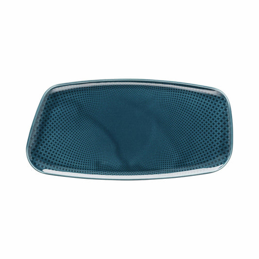 Rosenthal Servierplatte Junto Ocean Blue, Porzellan, Blau, 30 x 15 cm, 10540-405202-12437
