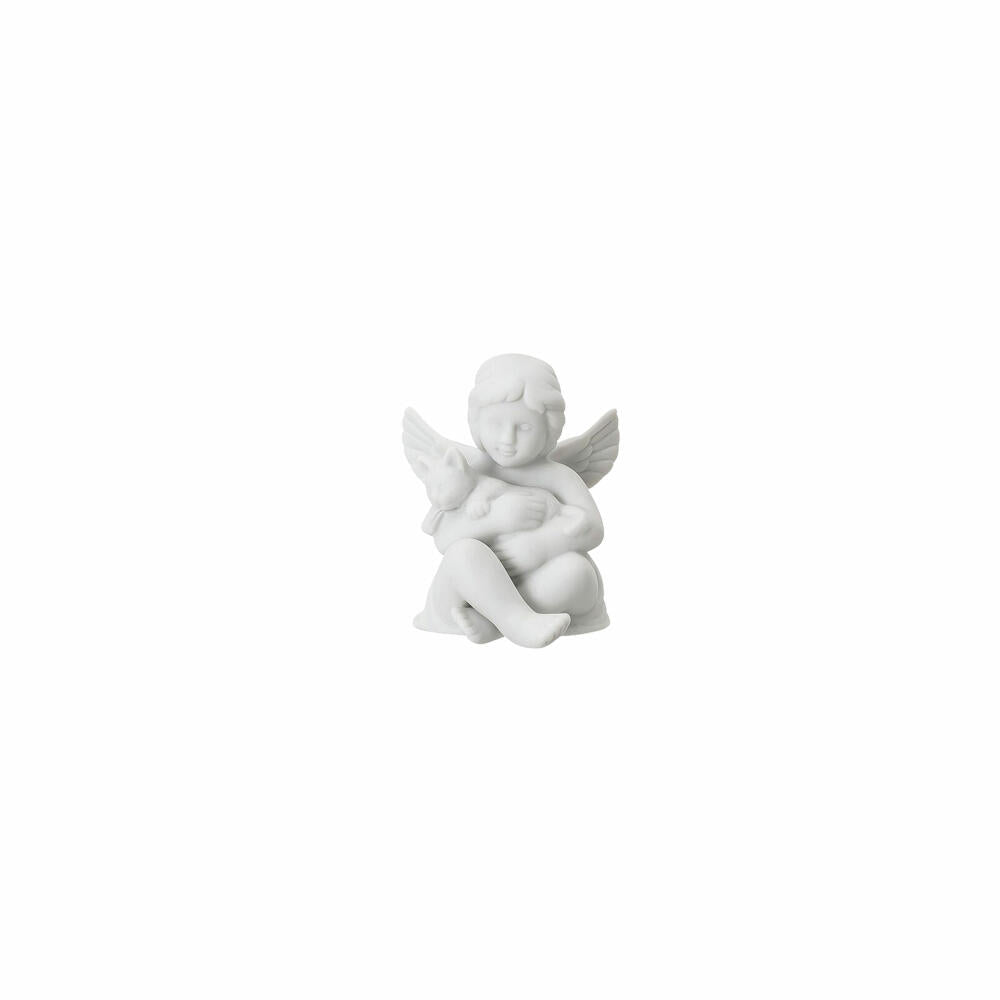 Rosenthal Dekofigur Engel mit Katze, Porzellan, Weiß, 6.4 cm, 69054-000102-90517