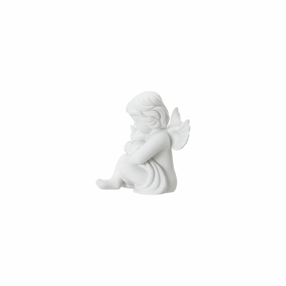 Rosenthal Dekofigur Engel mit Katze, Porzellan, Weiß, 14.3 cm, 69056-000102-90517