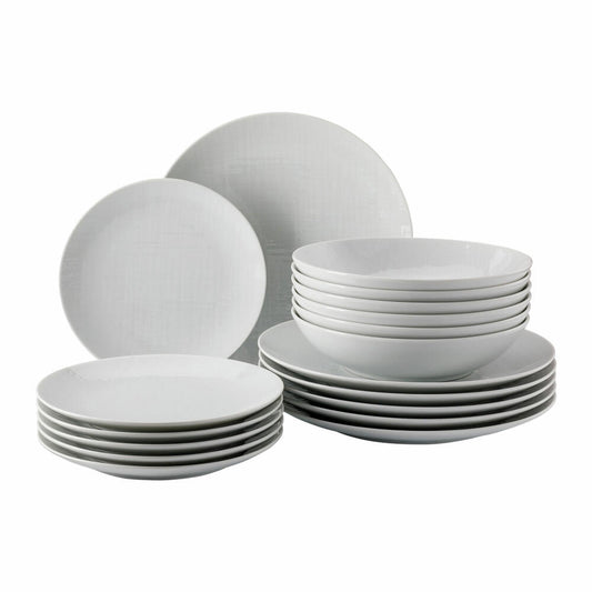 Rosenthal Geschirr-Set Mesh 18-tlg., Service, Porzellan, Weiß, 11770-800001-28421