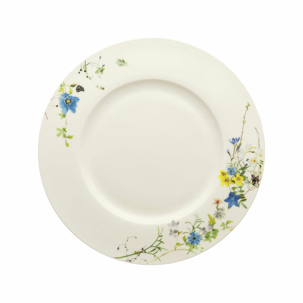 Rosenthal Speiseteller Brillance - Fleurs des Alpes mit Fahne, Bone China, Mehrfarbig, 28 cm, 10530-405108-10028