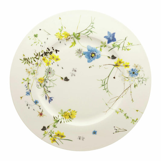 Rosenthal Platzteller Brillance - Fleurs des Alpes mit Fahne, Bone China, Mehrfarbig, 33 cm, 10530-405108-10063
