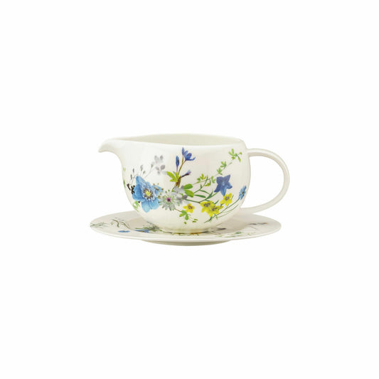 Rosenthal Sauciere Brillance - Fleurs des Alpes mit Untertasse, Bone China, Mehrfarbig, 550 ml, 10530-405108-11622