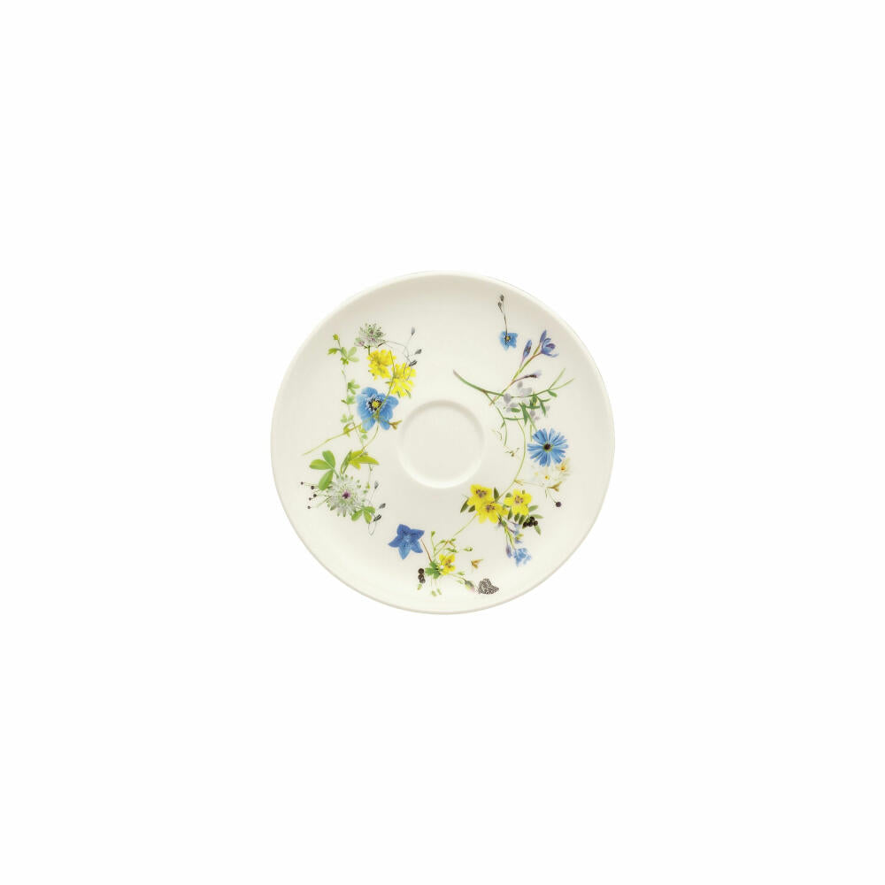Rosenthal Kaffee-Untertasse Coup Brillance - Fleurs des Alpes, Bone China, Mehrfarbig, 14.5 cm, 10530-405108-14939