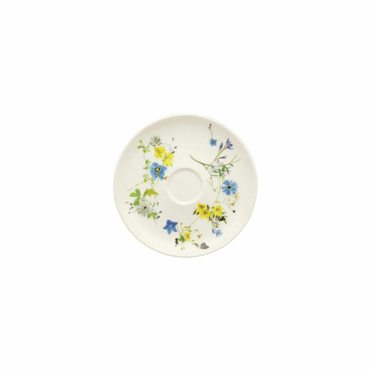 Rosenthal Kaffee-Untertasse Coup Brillance - Fleurs des Alpes, Bone China, Mehrfarbig, 14.5 cm, 10530-405108-14939