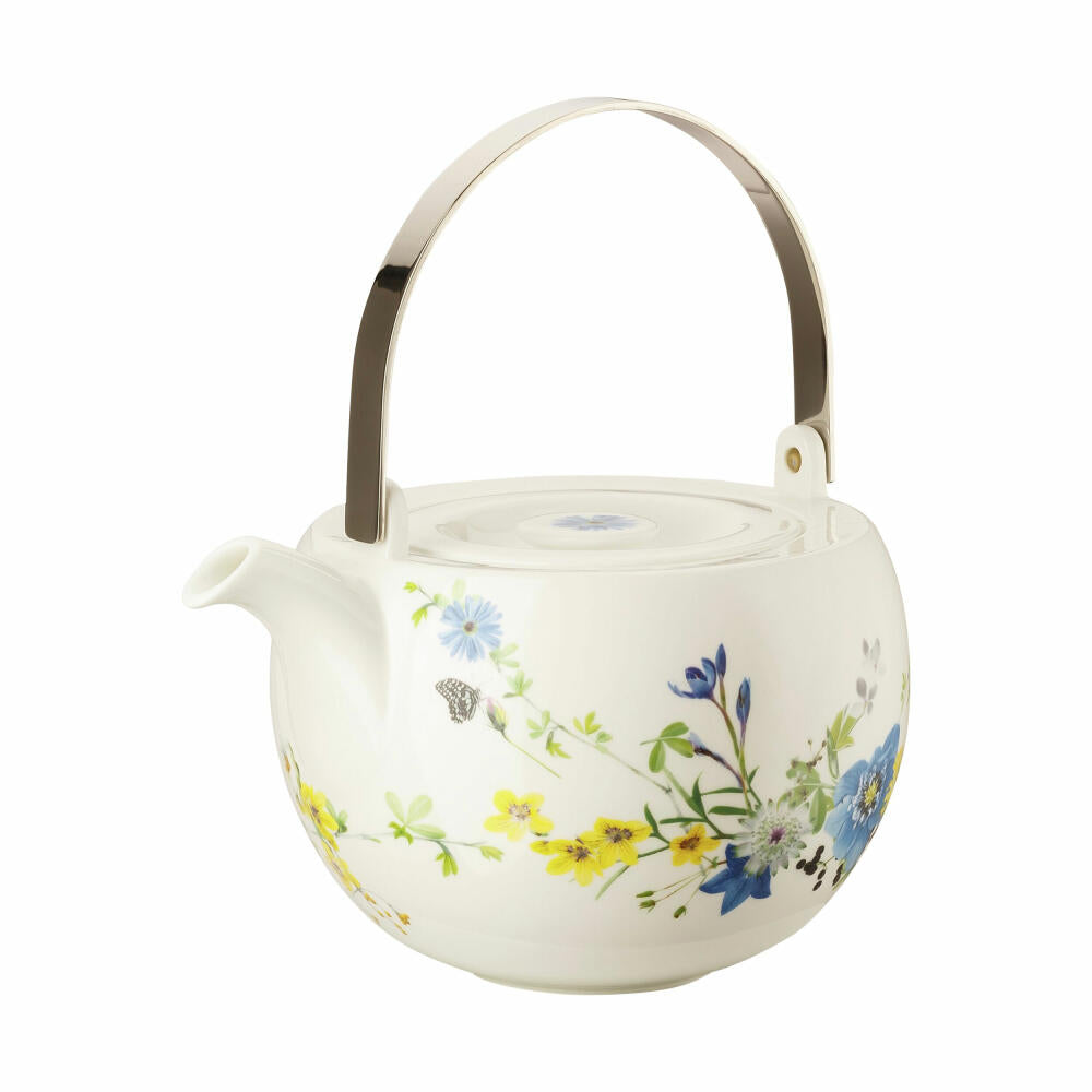 Rosenthal Teekanne Brillance - Fleurs des Alpes für 6 Personen, Bone China, Mehrfarbig, 1.35 L, 10530-405108-14235