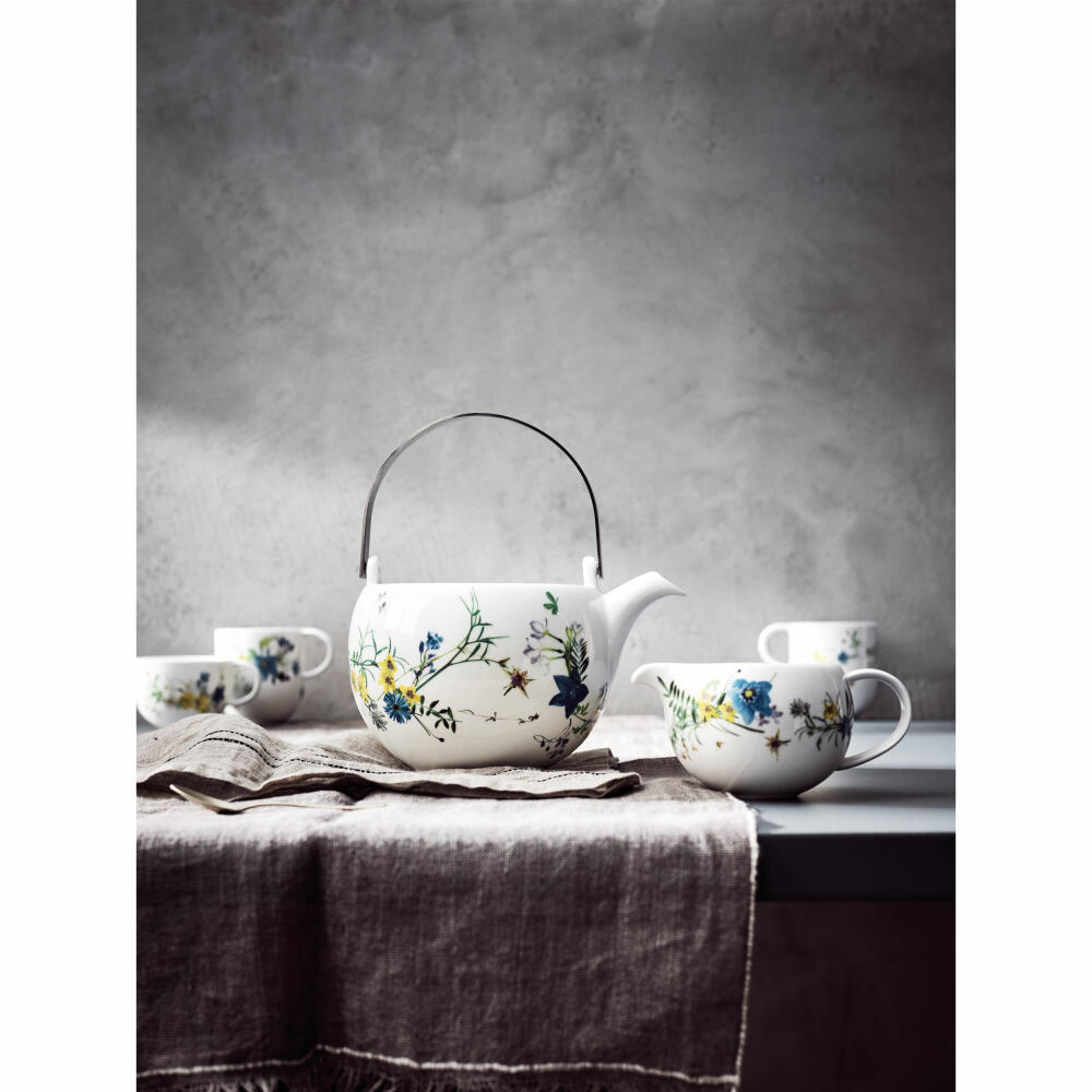 Rosenthal Teekanne Brillance - Fleurs des Alpes für 6 Personen, Bone China, Mehrfarbig, 1.35 L, 10530-405108-14235