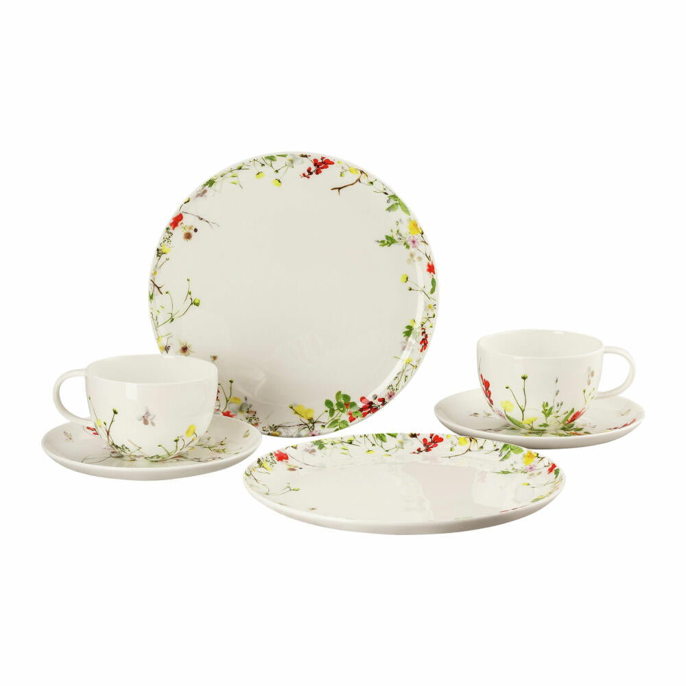 Rosenthal Geschirr-Kombi-Set Brillance - Fleurs Sauvages 6-tlg., Bone China, Mehrfarbig, 10530-405101-28597