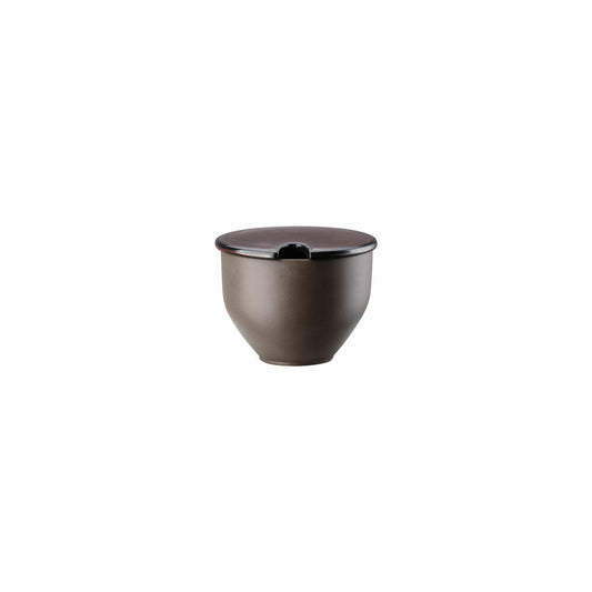 Rosenthal Zuckerdose Junto Bronze mit Einschnitt, Keramik, Bronze, 21540-405252-64386