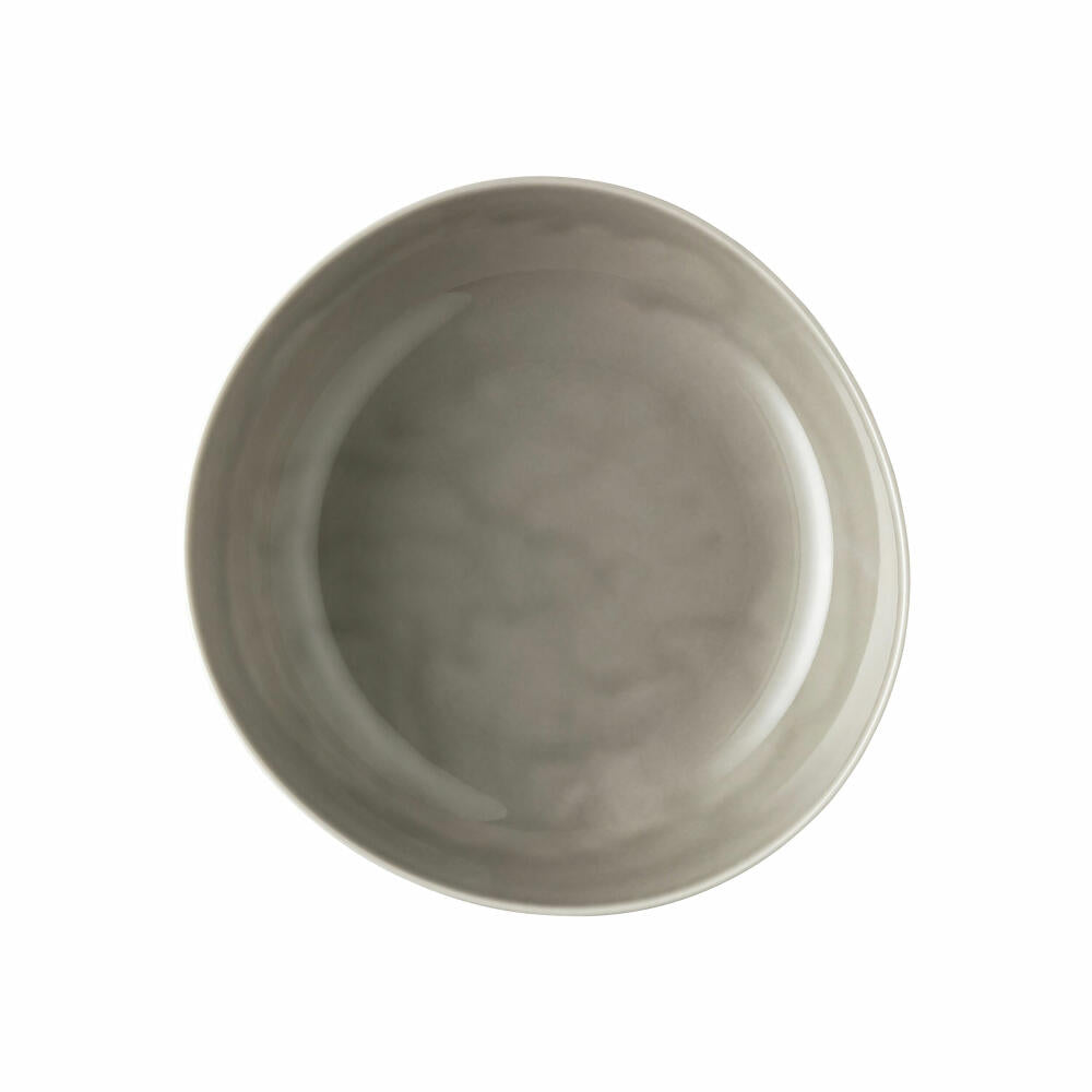 Rosenthal Teller Junto Pearl Grey tief, Porzellan, Grau, 25 cm, 10540-405201-10355
