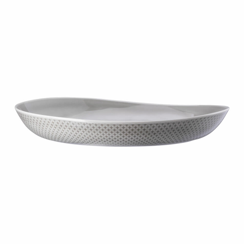 Rosenthal Teller Junto Pearl Grey tief, Porzellan, Grau, 33 cm, 10540-405201-10363