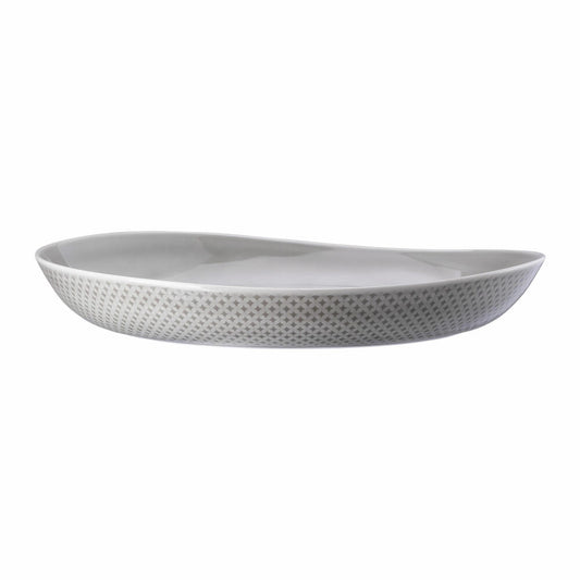 Rosenthal Teller Junto Pearl Grey tief, Porzellan, Grau, 33 cm, 10540-405201-10363
