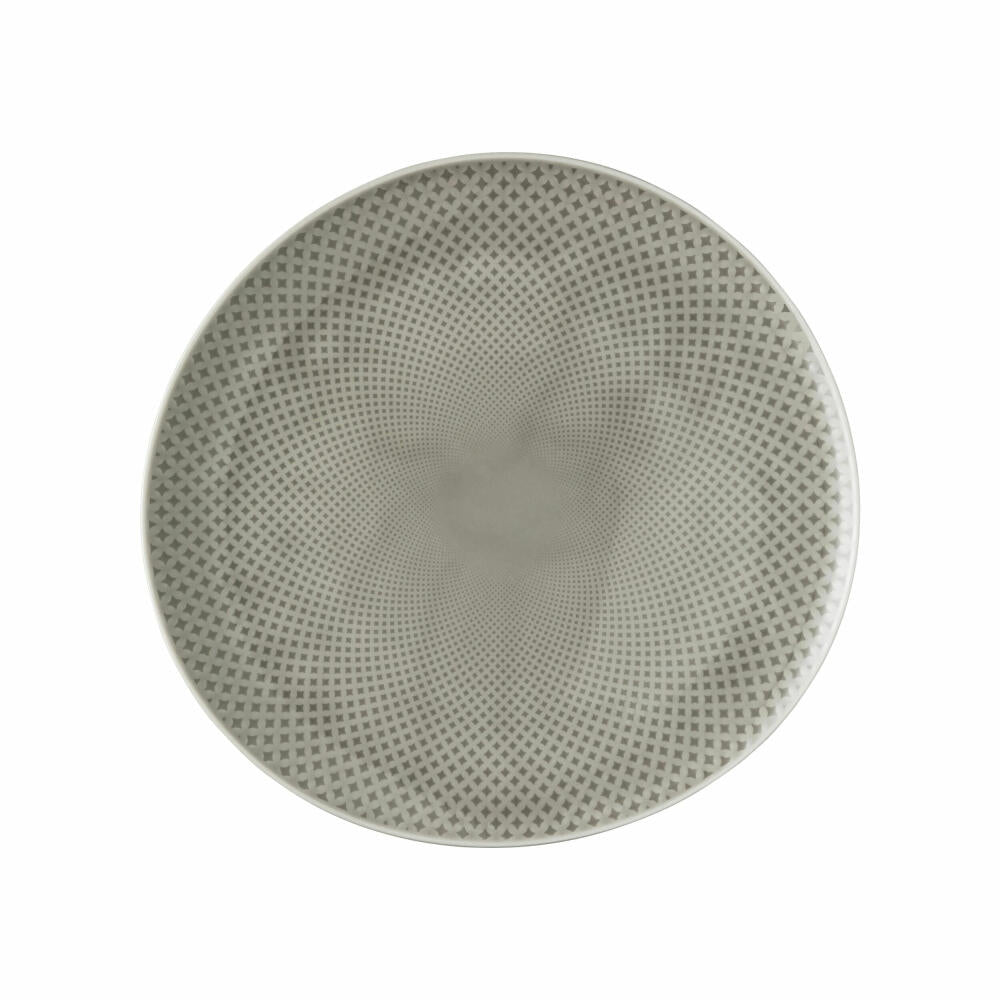Rosenthal Speiseteller Junto Pearl Grey, Porzellan, Grau, 27 cm, 10540-405201-10227