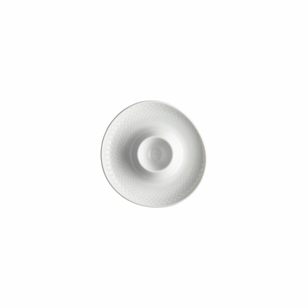 Rosenthal Eierbecher Junto mit Ablage, Porzellan, Weiß, 13 cm, 10540-800001-15525
