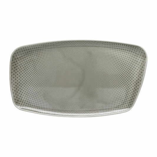 Rosenthal Servierplatte Junto Pearl Grey, Porzellan, Grau, 36 x 21 cm, 10540-405201-12439