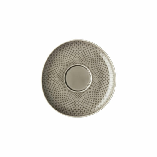 Rosenthal Cafe au Lait Untertasse Junto Pearl Grey, Porzellan, Grau, 17.9 cm, 10540-405201-14851