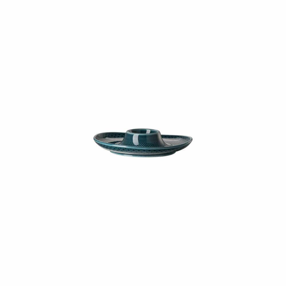 Rosenthal Eierbecher Junto Ocean Blue mit Ablage, Porzellan, Blau, 13 cm, 10540-405202-15525