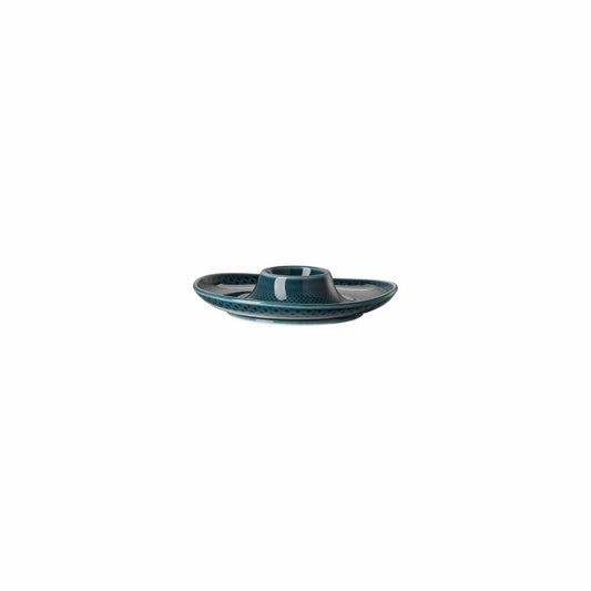 Rosenthal Eierbecher Junto Ocean Blue mit Ablage, Porzellan, Blau, 13 cm, 10540-405202-15525