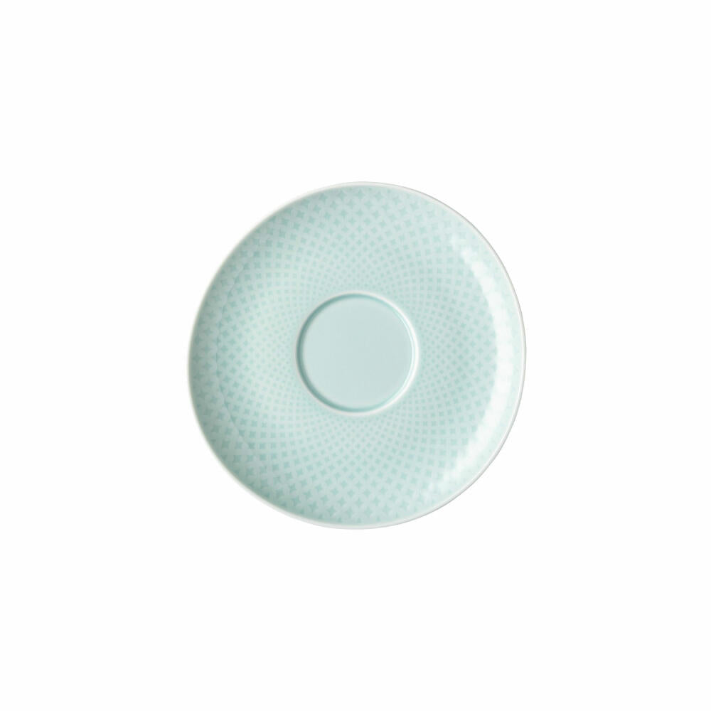 Rosenthal Cafe au Lait Untertasse Junto Opal Green, Porzellan, Grün, 17.9 cm, 10540-405204-14851