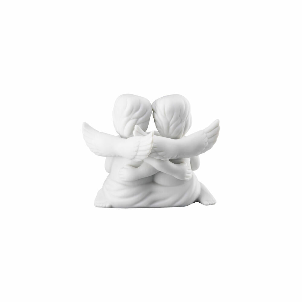 Rosenthal Dekofigur Engelpaar mit Herz, Porzellan, Weiß, 5 cm, 69054-000102-90526