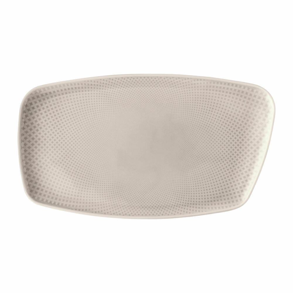Rosenthal Servierplatte Junto Soft Shell, Porzellan, Grau, 36 x 21 cm, 10540-405207-12439