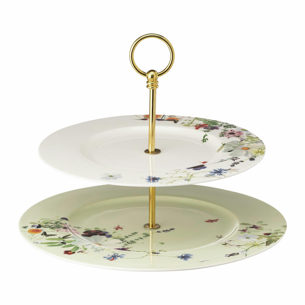 Rosenthal Etagere Brillance - Grand Air 2-tlg. mit Fahnentellern, Bone China, Mehrfarbig, 33 cm, 10530-405109-25322