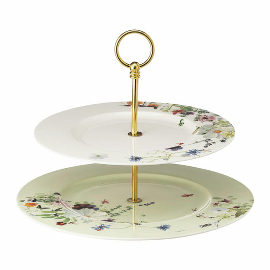 Rosenthal Etagere Brillance - Grand Air 2-tlg. mit Fahnentellern, Bone China, Mehrfarbig, 33 cm, 10530-405109-25322