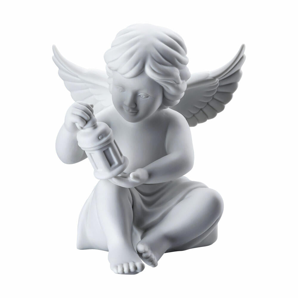 Rosenthal Dekofigur Engel mit Laterne, Porzellan, Weiß, 13.9 cm, 69056-000102-90532
