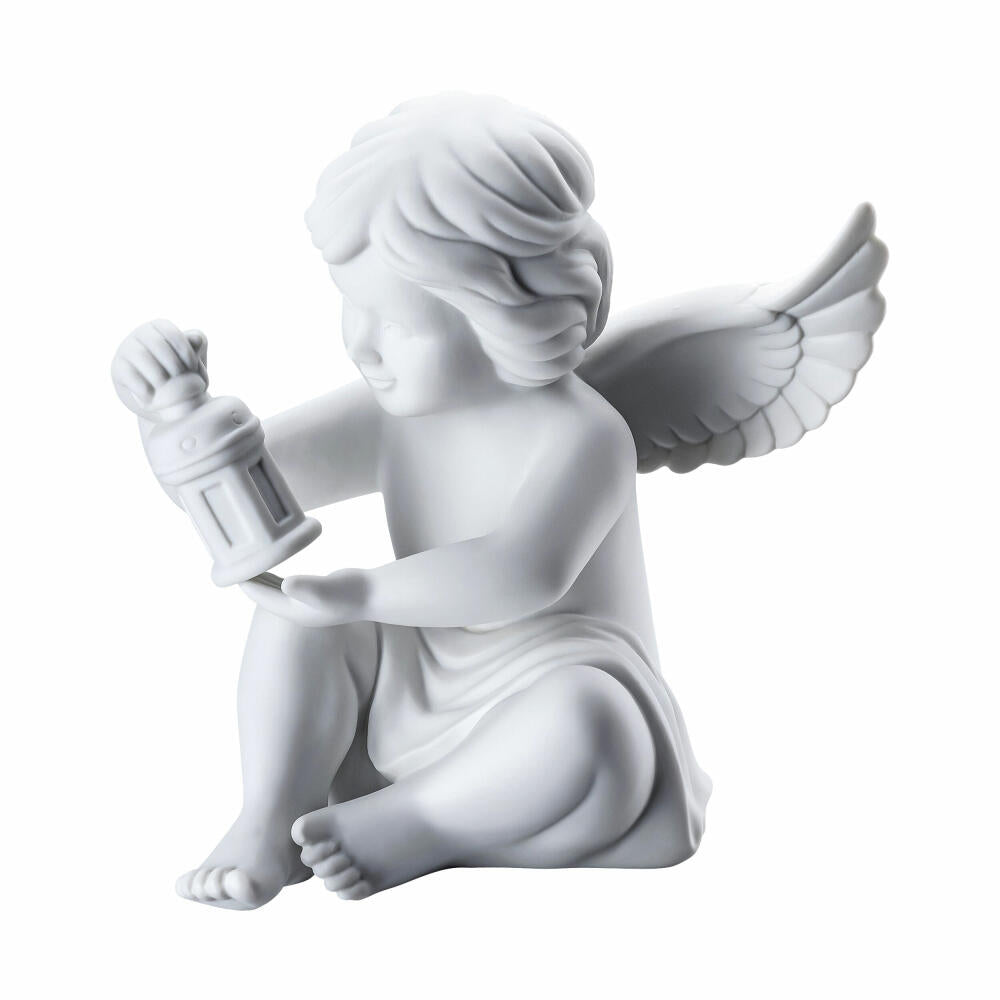 Rosenthal Dekofigur Engel mit Laterne, Porzellan, Weiß, 13.9 cm, 69056-000102-90532