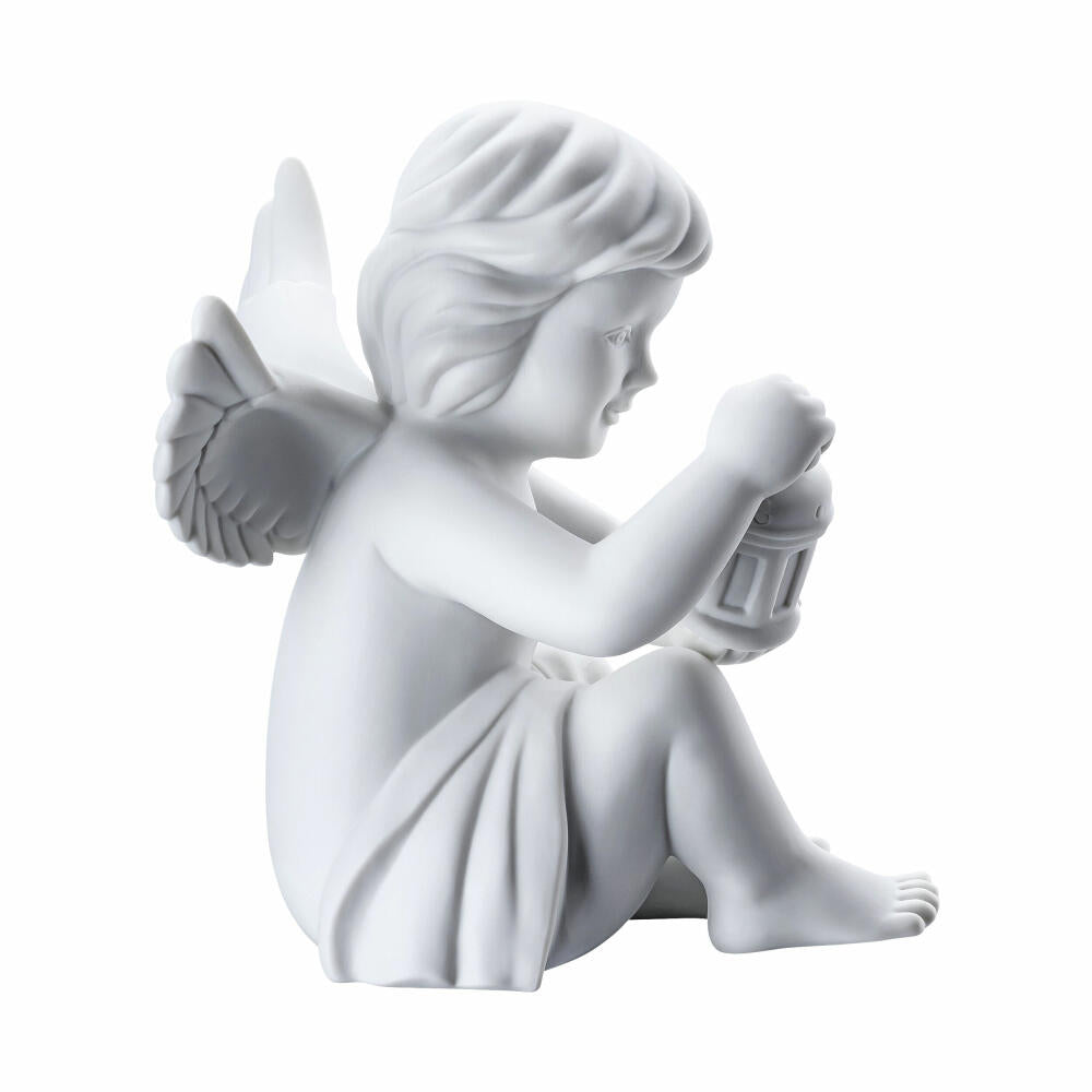Rosenthal Dekofigur Engel mit Laterne, Porzellan, Weiß, 13.9 cm, 69056-000102-90532