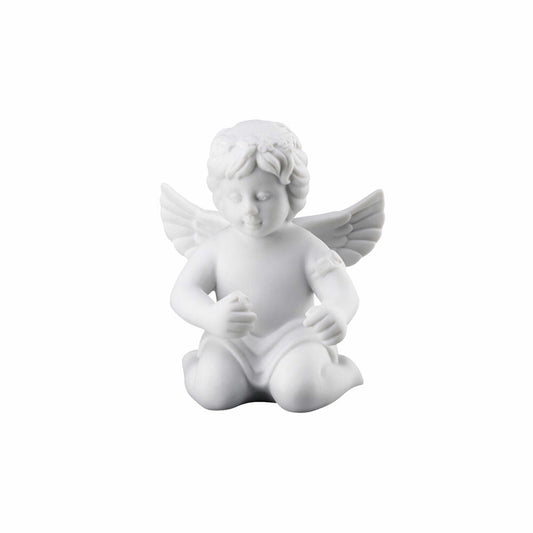Rosenthal Dekofigur Engel mit Blumenkranz, Porzellan, Weiß, 6.3 cm, 69054-000102-90534