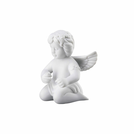 Rosenthal Dekofigur Engel mit Blumenkranz, Porzellan, Weiß, 6.3 cm, 69054-000102-90534