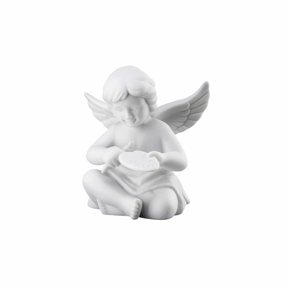 Rosenthal Dekofigur Engel mit Malerpalette, Porzellan, Weiß, 6.2 cm, 69054-000102-90535