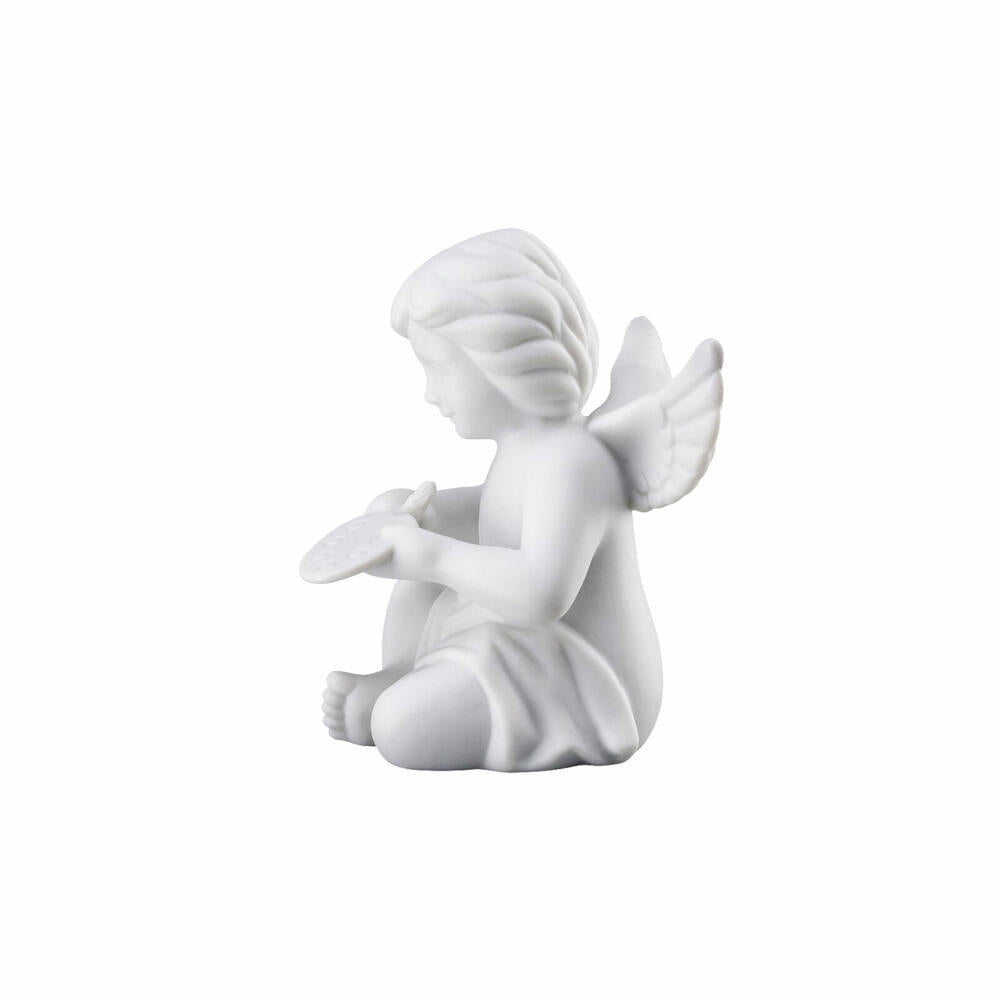 Rosenthal Dekofigur Engel mit Malerpalette, Porzellan, Weiß, 6.2 cm, 69054-000102-90535