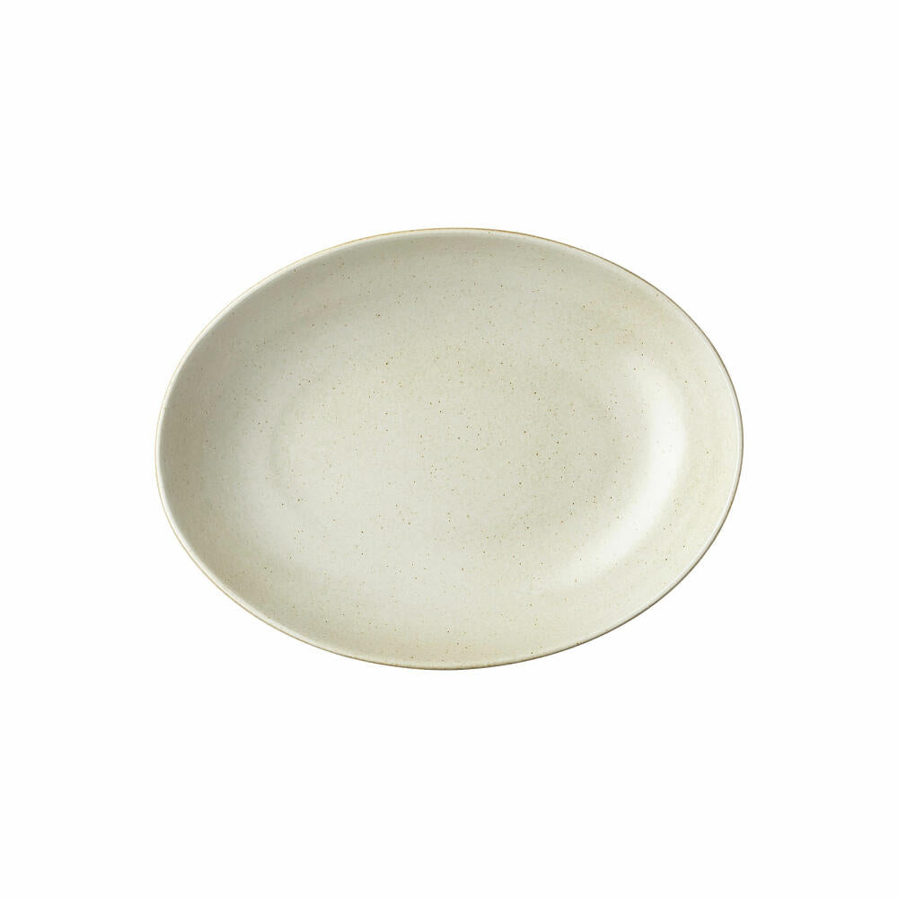Rosenthal Platte Joyn Ash oval tief, Steinzeug, Beige, 24 cm, 24120-405301-62524