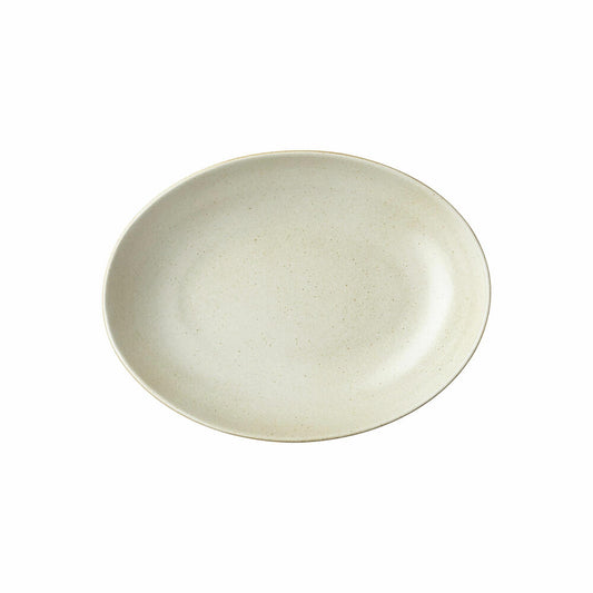Rosenthal Platte Joyn Ash oval tief, Steinzeug, Beige, 24 cm, 24120-405301-62524
