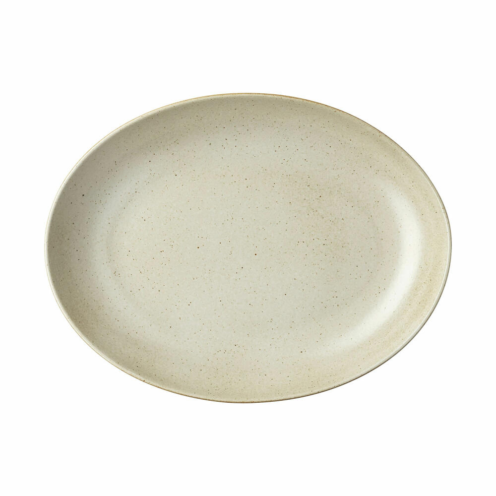 Rosenthal Platte Joyn Ash oval tief, Steinzeug, Beige, 30 cm, 24120-405301-62530