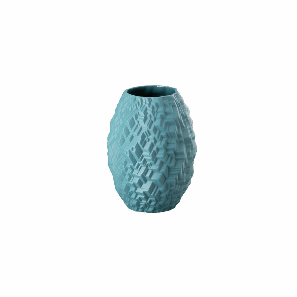 Rosenthal Vase Phi City Abyss, Dekovase, Porzellan, Petrol, 10 cm, 14605-426328-26010