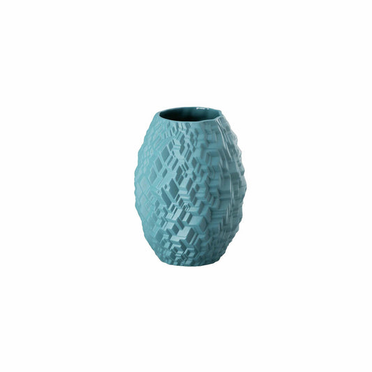 Rosenthal Vase Phi City Abyss, Dekovase, Porzellan, Petrol, 10 cm, 14605-426328-26010