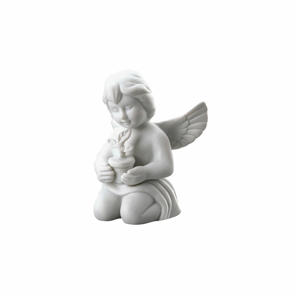 Rosenthal Dekofigur Engel mit Blumentopf, Porzellan, Weiß, 6.2 cm, 69054-000102-90538