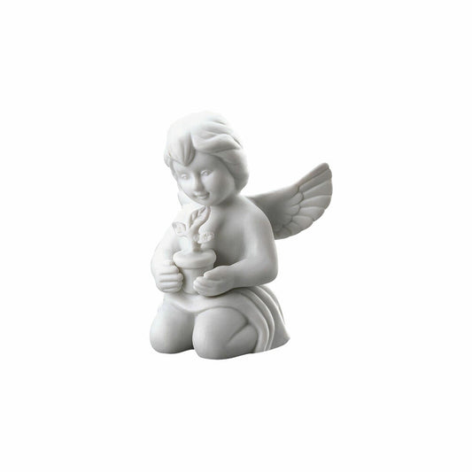 Rosenthal Dekofigur Engel mit Blumentopf, Porzellan, Weiß, 6.2 cm, 69054-000102-90538